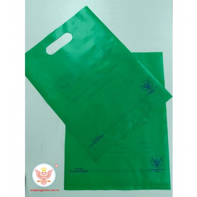 Biodegradable Plastic Die Cut Handle Bags Custom Logo Poly Shopping Bags