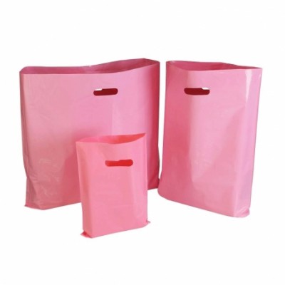 Wholesale Custom Printed HDPE Die Cut Plastic Bags